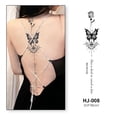 thumbnail image 4 of Pegatinas de tatuaje de mariposa a prueba de agua para mujer, de larga duración, sexy, para la espalda, letras inglesas, simulación de jugo de hierbas, semipermanente L, 4 of 4