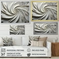 thumbnail image 4 of Designart "Majestic Motion In White I" Abstract Spirals Picture Framed Wall Art Living Room, 4 of 5