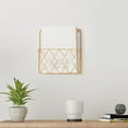 thumbnail image 4 of Nordic Newspaper Storage Rack Book Display Shelf, Standing Basket Hanging Magazine Holder, for Home Bedroom Study Room Living Room files Golden, 4 of 8