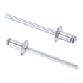 thumbnail image 1 of Unique Bargains 4mm Diameter 8mm Grip Length Silver Tone Aluminum Blind Rivets 60 Pack, 1 of 4