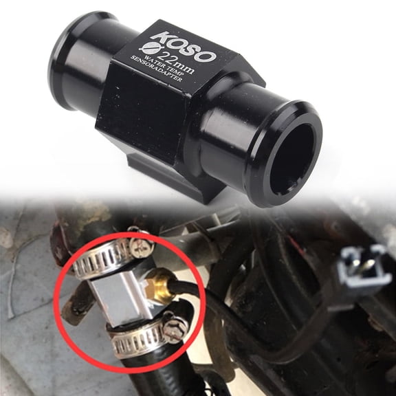 ZS 22mm Water Temperature Joint Pipe Gauge Meter Radiator Sensor Hose Adapter