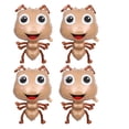 thumbnail image 1 of 4Pcs Cartoon Animals Foil Balloons Creative Animals Shaped Balloons Inflatable Foil Balloons, 1 of 8