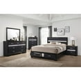 thumbnail image 4 of Pemberly Row Contemporary Eastern King 2-drawer Wood Storage Bed Black, 4 of 5