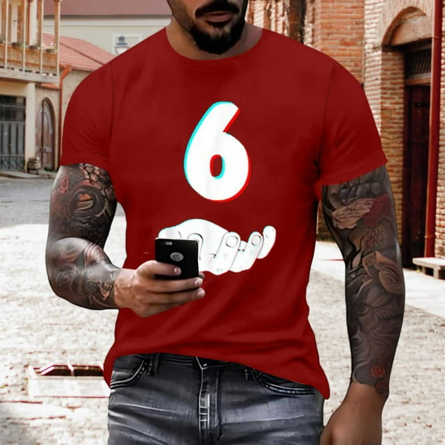 Tops para hombre, blusas y camisas de manga corta con cuello redondo para hombre, jersey informal con cuello redondo estampado para hombre, pantalones cortos deportivos para fitness, blusa de poliéste