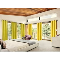Adam Blackout Window Curtain Thermal Lined Drapes 1 Panel Yellow Color 108" Long With Top Grommets for Bedroom Home Décor