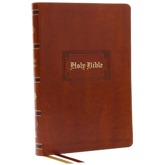 KJV Holy Bible: Giant Print Thinline Bible, Tan Leathersoft, Red Letter, Comfort Print (Thumb Indexed): King James Versi, (Hardcover)