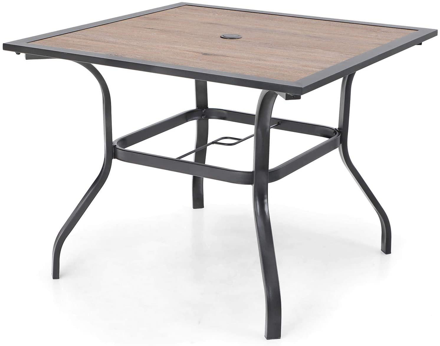 Flash Furniture 31.5'' Square Tempered Glass Metal Table - Walmart.com