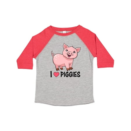 

Inktastic I Love Piggies- Cute Pig Gift Toddler Boy or Toddler Girl T-Shirt