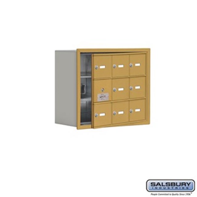 SalsburyIndustries 19138-09GRK Cell Phone Storage Locker With Front Access Panel - 3 Door High Unit, Gold
