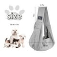 thumbnail image 4 of Dog and Cat Sling Carrier - Reversible Puppy Carrier Purse with Storage Pocket, Hand-Free Dog Sling Carrier for Carry Small Dogs and Cats Gray, 4 of 7