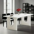 thumbnail image 2 of 70.8" White Modern Dining Table - 70.8''L×31.5''W×29.5''H, Seats 6-8, Multi-Functional for Home & Commercial Use, 2 of 5