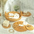 thumbnail image 5 of Rattan Trays Baskets, Small Round Bread Baskets with Wooden Handle, Woven Serving Tray Handcrafted, Rattan Boho Trays for Coffee Table Party Decorative, 5 of 8