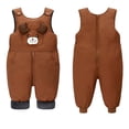 thumbnail image 2 of akafmk Toddler Winter Fleece Lined Overalls Padded Warm Snowsuit Casual Comfortable Sleeveless Zipper Jumpsuit, Size 2-3 Years, 2 of 8