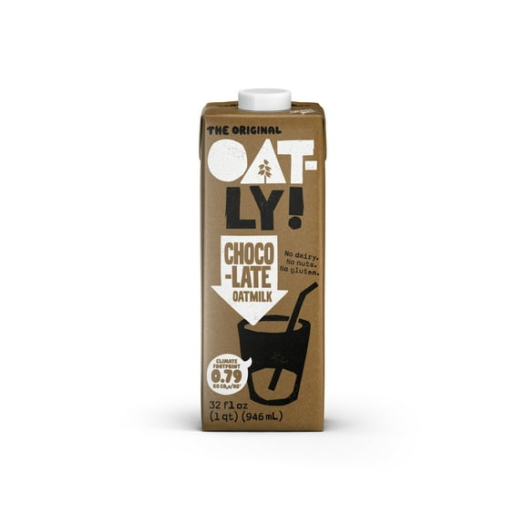 Oatly Chocolate Oatmilk, Ambient Dairy-Free Milk, 32 fl oz Shelf-Stable Carton