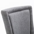 thumbnail image 6 of EHANCIS Fabric Upholstered Side Chairs Set of 2 ,High-Back Dining Chair with Solid Wood Frame and Nailhead Trim Legs, Suitable for Kitchen and Dining Room(Gray), 6 of 7