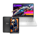 thumbnail image 1 of Combo Laptop HP 14-DQ0532LA Intel Celeron-N4120 4GB 128GB SSD HD W11H Plata + Tablet Q-Touch V5 Plus Quad-Core 2GB 32GB Android 9 Negro, 1 of 5