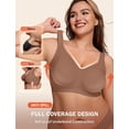 thumbnail image 3 of Bra LetsJoli Supportive Wireless Push Up, cobertura total, café, 3 of 6