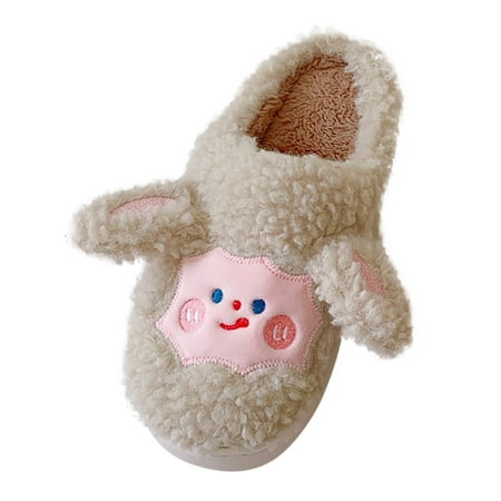 

uikmnh Women Slippers Cute Animal Slippers For Women Winter Warm House Slippers Soft Shoes Coffee 6
