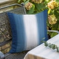 thumbnail image 6 of Throw Pillow Covers, Navy Blue Striped 16x16 Pillow Covers for Couch/Sofa/Bed, Blue White Ombre Farmhouse Gradient Decorative Square Linen Cushion Pillowcase for Home Decor, 6 of 9