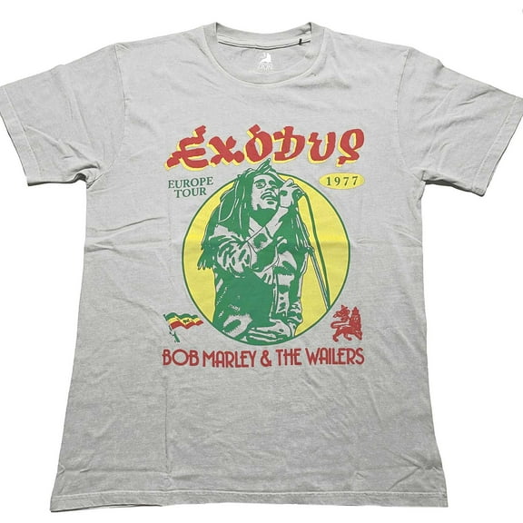 Bob Marley Unisex T-Shirt 1977 Tour (Dye-Wash) (Small)