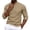 Coffee, variant on QSAWXQZ Men's Stand Collar Shirt Long Sleeve Quarter Button Solid Shirt for Fall XL