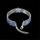 thumbnail image 2 of Increíble collar de 3 filas de diamantes de imitación para mascotas, gatos, perros, collares, joyas de hueso de diamantes de imitación brillantes, accesorios de boda para fiestas (azul-L) brillar Juguete, 2 of 6