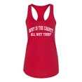 thumbnail image 2 of Wild Bobby Vintage Movie Quote Why Is The Carpet Wet Todd? Women Racerback Tank Top, Red, Medium, 2 of 6