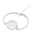 thumbnail image 1 of Unatoiry Bracelet Round Shape Base Craft Alloy Setting Jewelry Blank Settings DIY Finding Accessory for Homemade Silver, 1 of 6