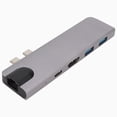 thumbnail image 2 of Adaptador multipuerto dual tipo C HUB con lector de tarjetas de memoria USB3.0 HDMI Para MacBook Pro/Air Ormromra, 2 of 8