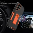 thumbnail image 7 of for Galaxy S22 Ultra Case with Kickstand, Magnetic Car Mount Dual Layer Soft TPU and Hard PC Rugged Shockproof Protective Cover Case, Black, 7 of 7