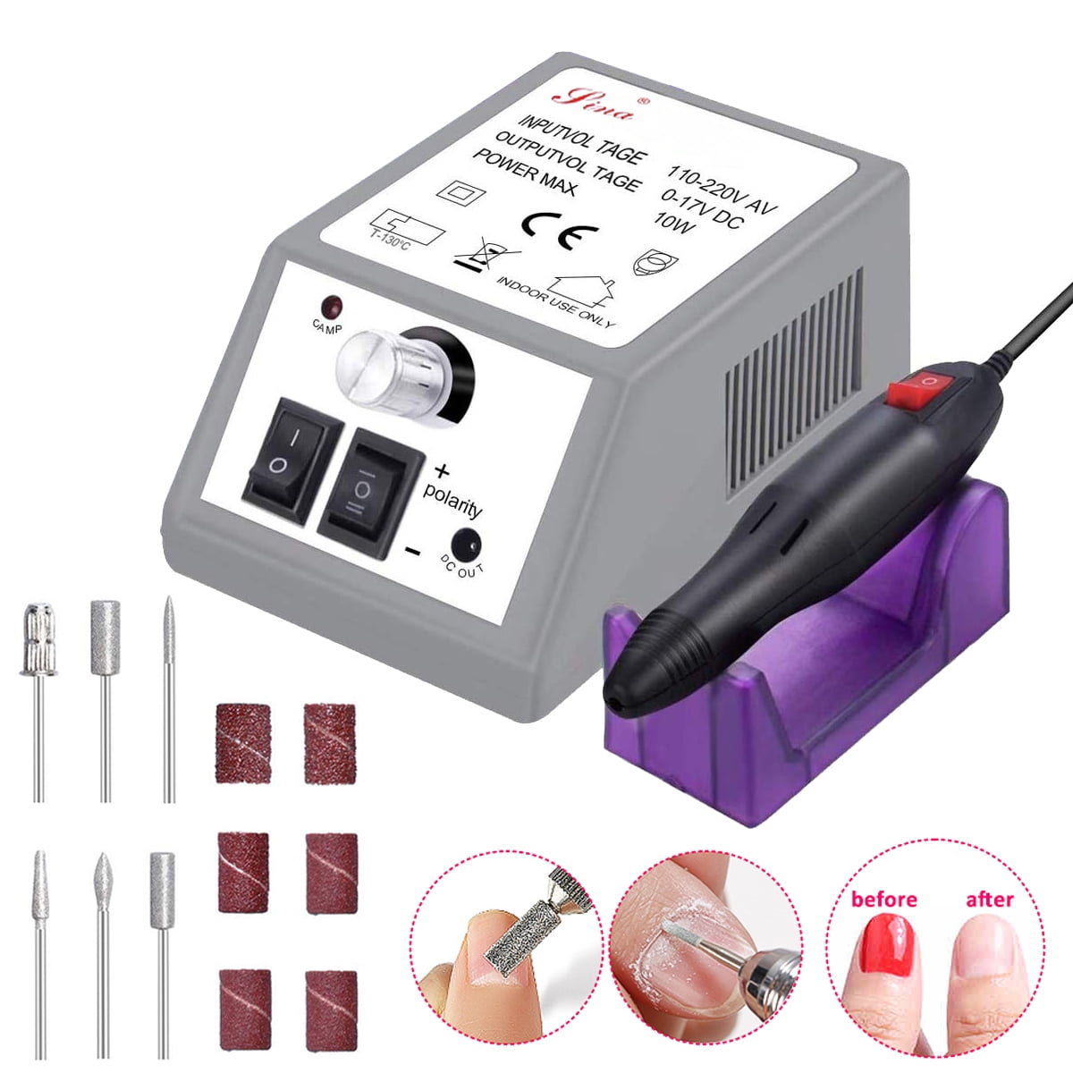 Electric Nail Drill Machine Nail File Drill Set for Acrylic Nails Gel