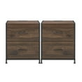thumbnail image 2 of Mainstays 2-Pack Fabric Nightstand with USB, Walnut, 2 of 10