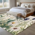 thumbnail image 4 of Non-Slip Rug Pad Rugs Spring Farmhouse Flower on Vintage Linen Rectangle Area Rugs 5x7Ft Soft Carpet Pads for Living Room Kids Room, Herb Botanical, 4 of 9