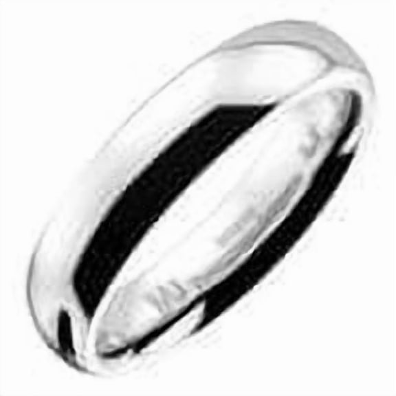 5mm white tungsten carbide polished classic wedding ring