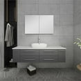 thumbnail image 6 of Fresca Fvn6160-Vsl Lucera 60" Wall Mounted Single Basin Vanity Set - Grey, 6 of 7