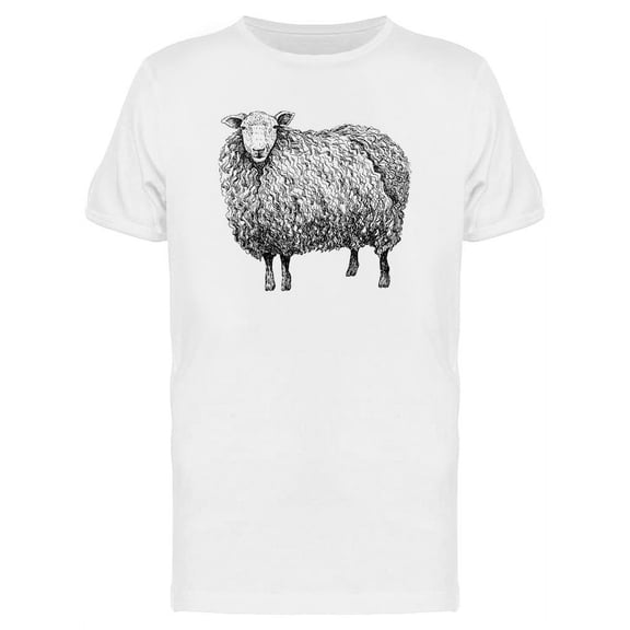 Sheep Sketch T-Shirt Men -Image by Shutterstock, Male x-Large