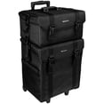 thumbnail image 2 of SHANY Makeup Artist Soft Rolling Trolley Cosmetics Case Make up Travel Bag With Beauty Organizer Drawer Bins, TSA Mesh Bag Organizers - Jet Black, 2 of 5