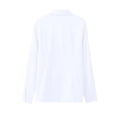 thumbnail image 4 of Only Moment Button Down Shirts for Women Long Sleeve V Neck Polyurethane Fiber Blouses Business Casual Outfits Loose Fit White,4XL, 4 of 6