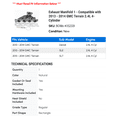 thumbnail image 2 of Exhaust Manifold 1 - Compatible with 2013 - 2014 GMC Terrain 2.4L 4-Cylinder - Autopart Premium, 2 of 2