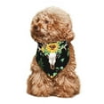 thumbnail image 4 of Disketp Sunflower Skull Boho Watercolor Background Dog Bandanas 1PC Triangle Adjustable Puppy Bandana Bib Handkerchief for Large Medium Girl Dogs Pets Gift, 4 of 6