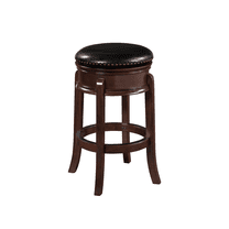 Boraam Hamilton Bar Height Backless Swivel Wood Barstool - Cappuccino Finish