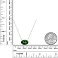 thumbnail image 6 of Gem Stone King 14K White Gold Envy Green Mystic Quartz Pendant Necklace for Women | 5.50 Cttw | Gemstone Birthstone | Oval 14X10MM | With 18 inch Chain, 6 of 6