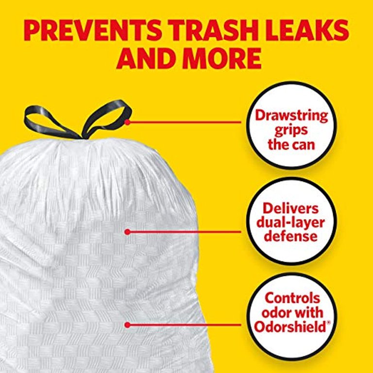 Glad® Tall Kitchen Quick-Tie® Trash Bags – OdorShield® 13 Gallon White Trash  Bag, Febreze® Fresh Clean - 72 Count, Trash Bags