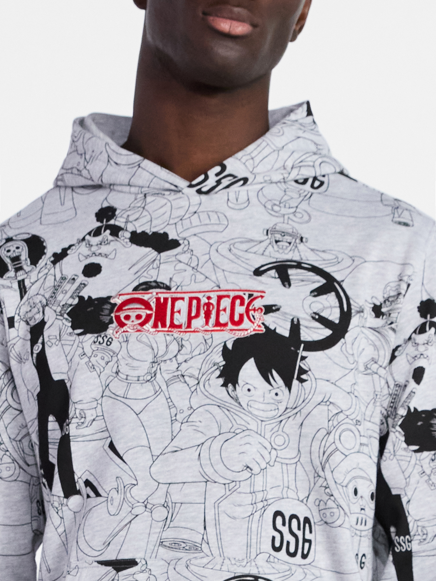 One Piece Men's and Big Men's Graphic Fleece Hoodie with Long Sleeves, Sizes XS-4XL