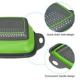 thumbnail image 3 of Unique Bargains Collapsible Colander Set, 2 Size Silicone Square Strainer for Pasta, Vegetables, Fruits - Blue Large Green Small, 3 of 6