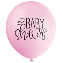 Unique Industries Latex 16" Pink Baby Shower Balloons, 8 Count