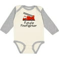 thumbnail image 3 of Inktastic Ladder Truck Future Firefighter Boys or Girls Long Sleeve Baby Bodysuit, 3 of 5