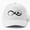 White, variant on Camping Infinity Baseball Hat, Endless Outdoor Adventure Symbol Design, Classic Cap
