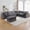 7-Seat-Gray, variant on BINBANK Oversized 7-Seater Modular Sectional Sofa with Movable Ottoman, Corduroy L-Shaped Couch for Living Rooms/Apartments/Offices,Beige