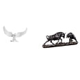 thumbnail image 1 of Escultura de oso toro alado de resina, figura de animal angelical Feng Shui moderna para decoración de escritorio de oficina y inauguración de la casa, 1 of 8